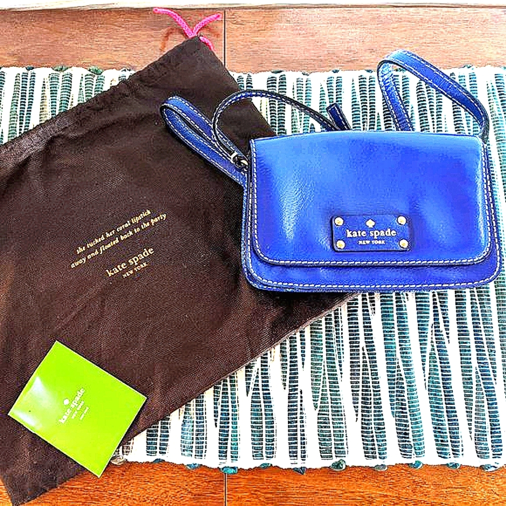 Kate Spade leather crossbody bag in blue